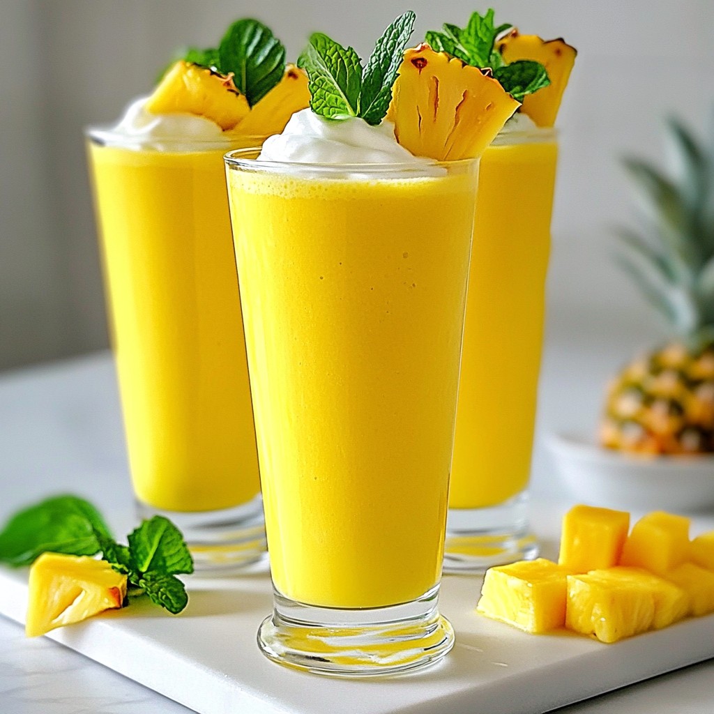 Pineapple Coconut Smoothie Refreshing and Easy Recipe