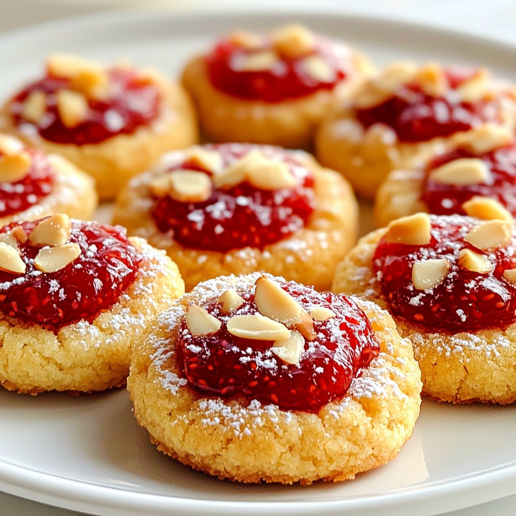 Raspberry Almond Thumbprint Cookies Tasty Treats