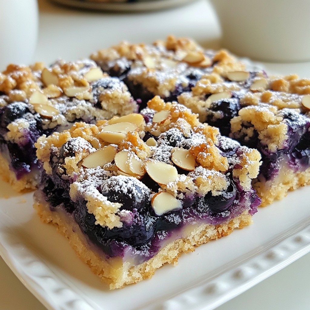 Blueberry Almond Crumble Bars Tasty and Easy Treat
