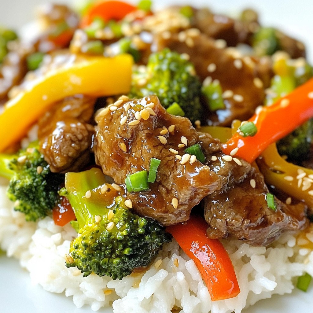 Honey Garlic Sesame Beef Stir-Fry Flavorful Delight