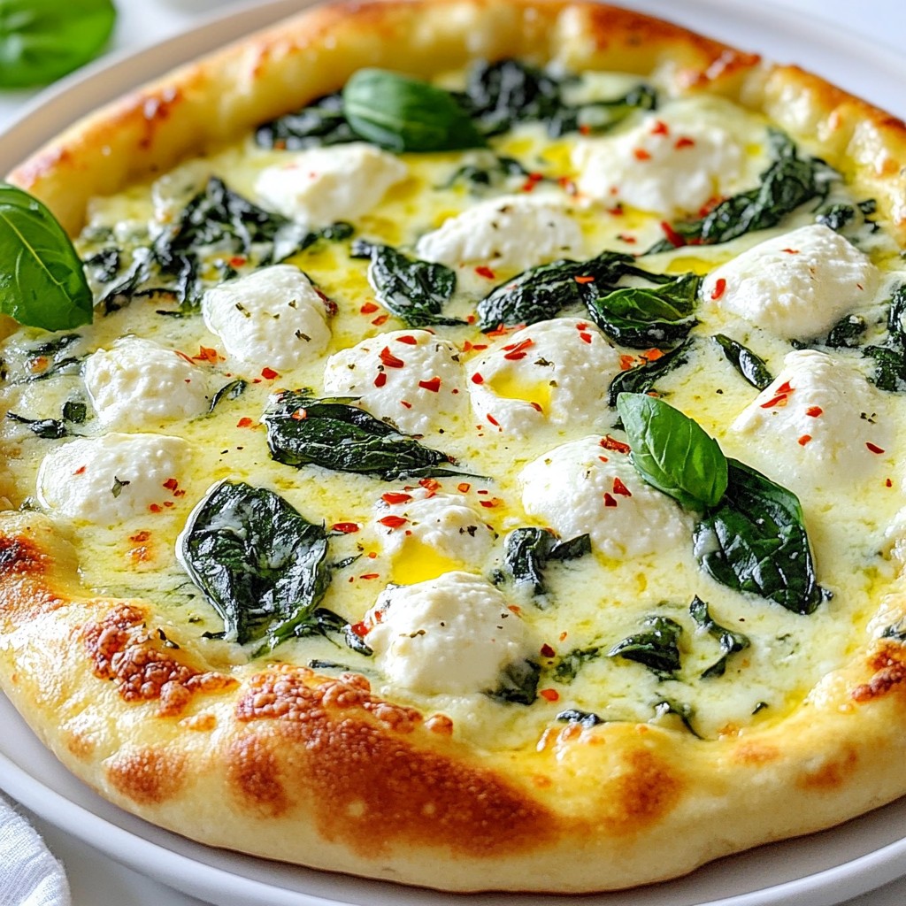 Creamy Spinach Alfredo Pizza Delicious Dinner Idea