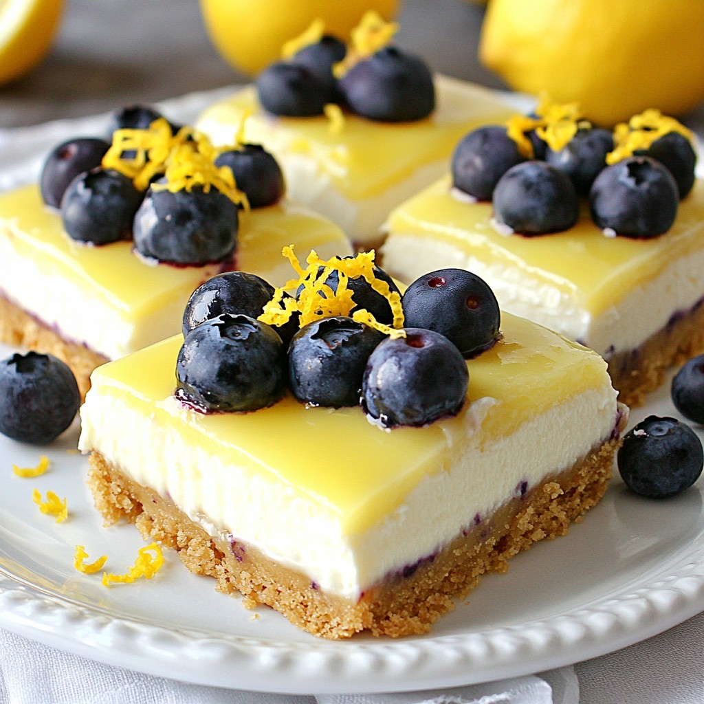 Lemon Blueberry Cheesecake Bars Delightfully Easy Recipe