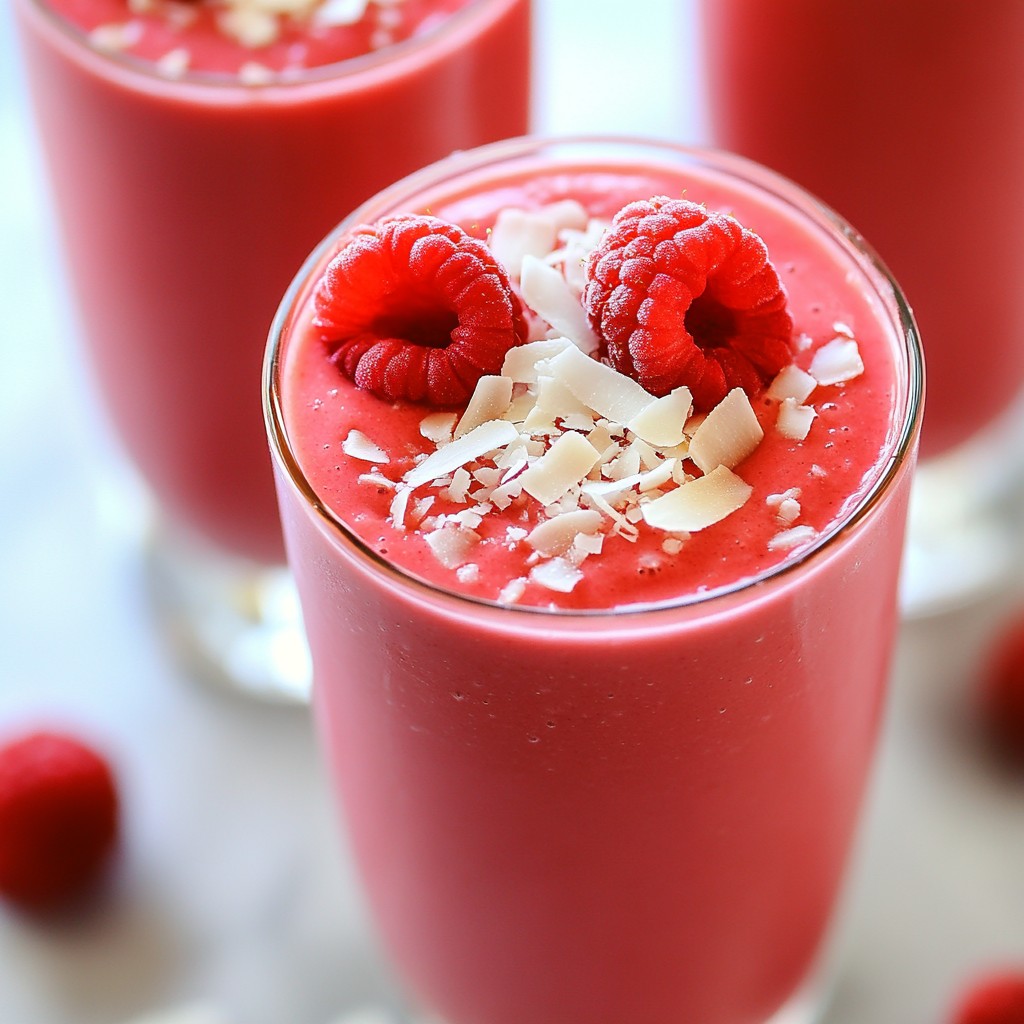 Raspberry Coconut Smoothie Refreshing and Tasty Treat