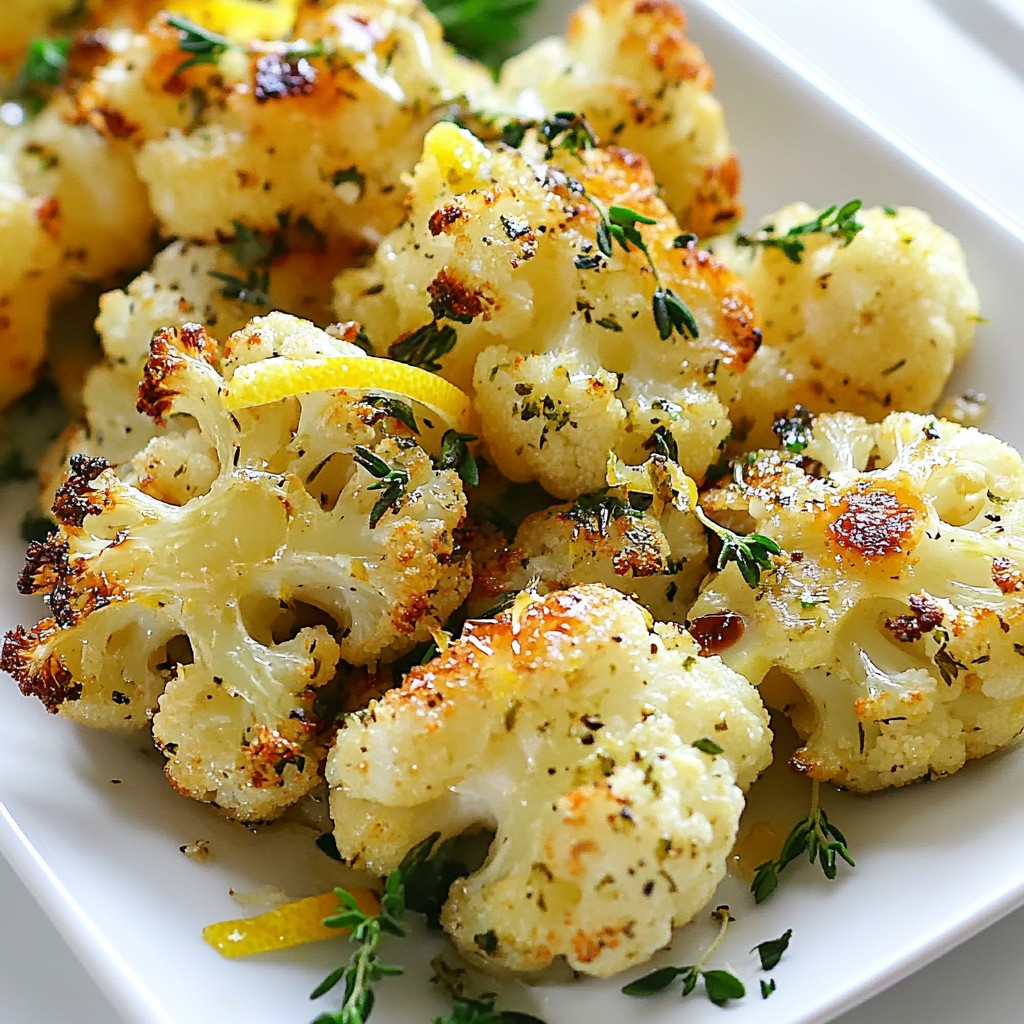 Herb Garlic Roasted Cauliflower Flavorful Side Dish