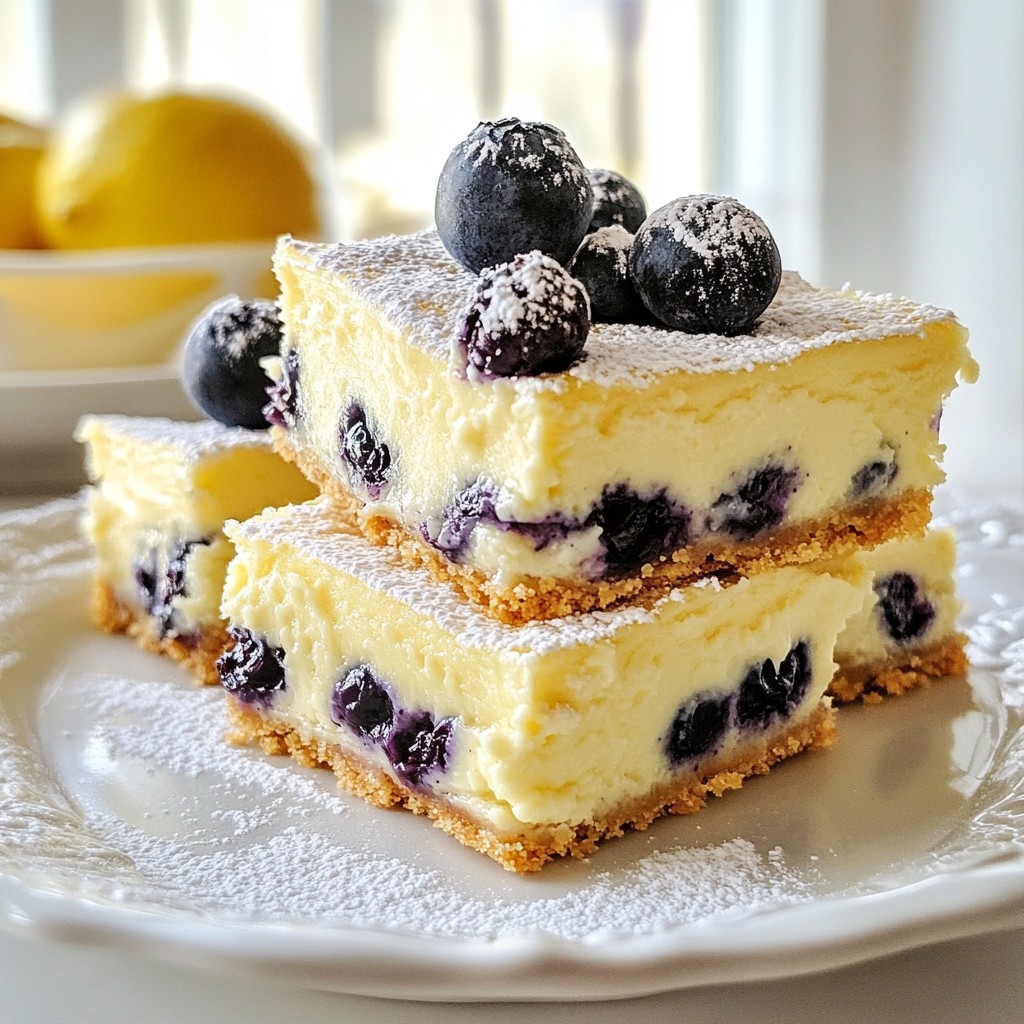 Lemon Blueberry Cheesecake Bars Simple and Tasty Treat