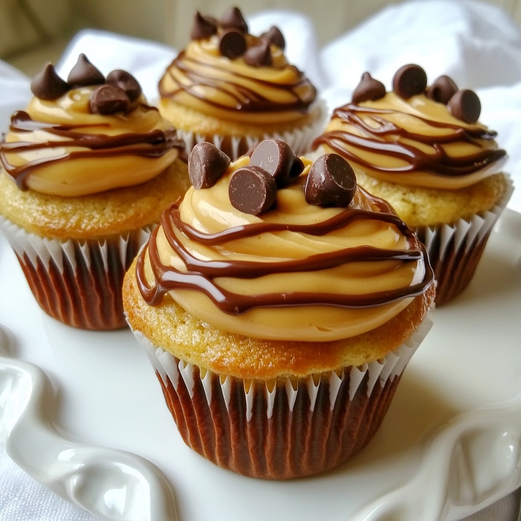 Fudge Filled Peanut Butter Cupcakes Delightful Treat