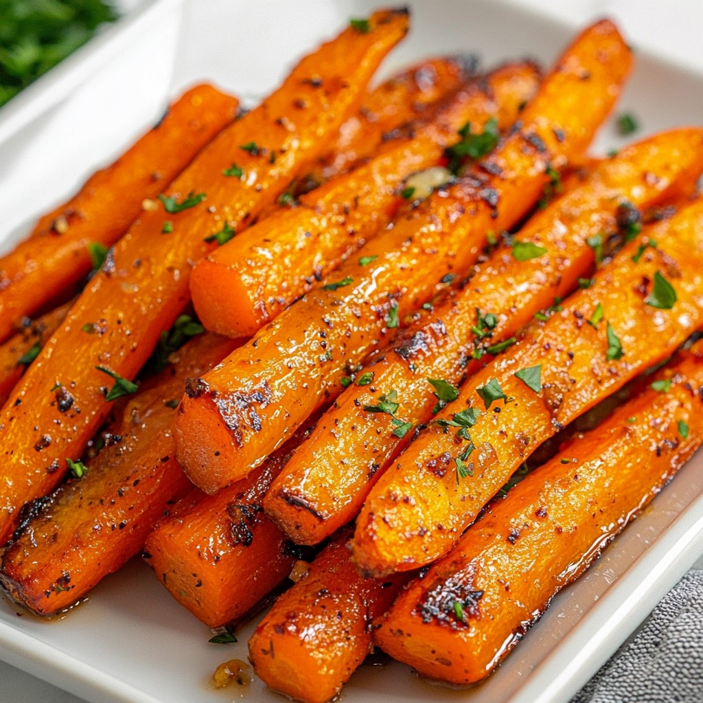 Garlic Butter Roasted Carrots Flavorful Side Dish