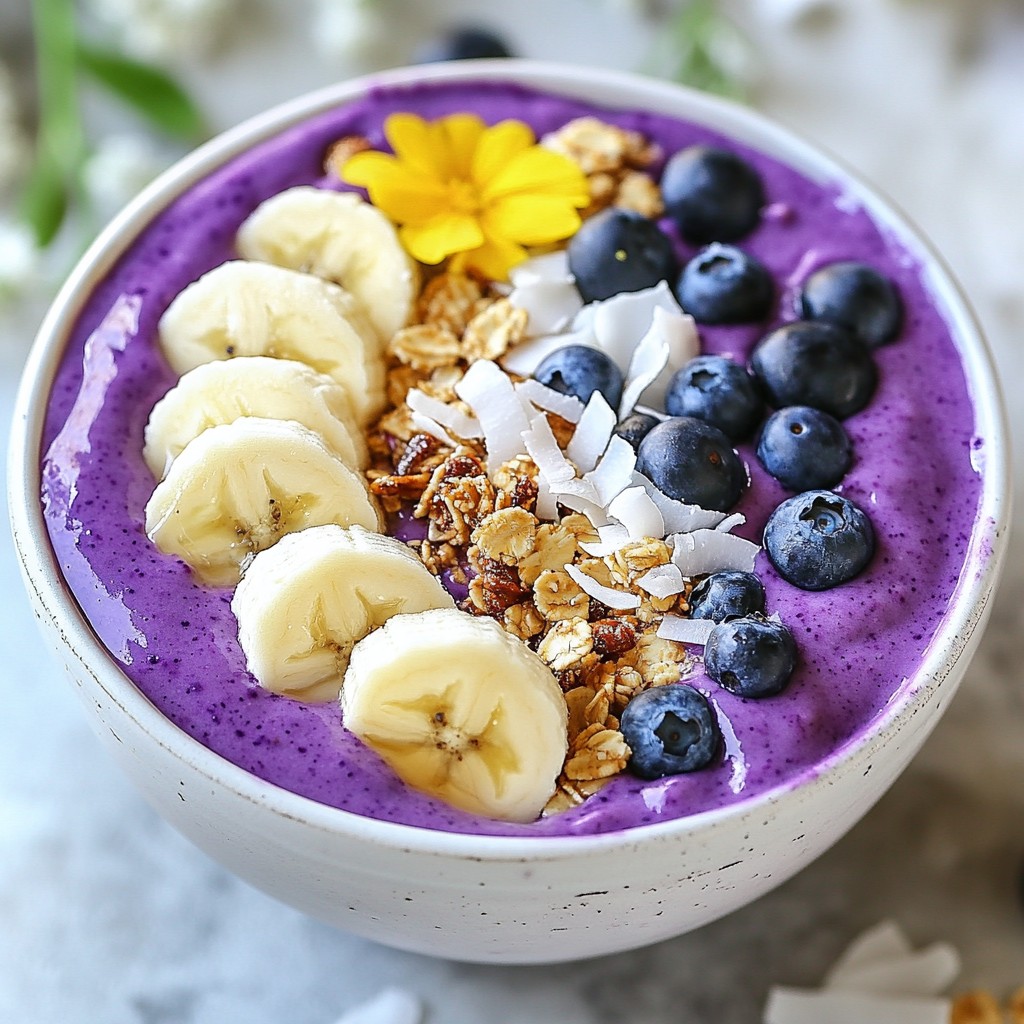 Blueberry Banana Smoothie Bowl Blissful Treat