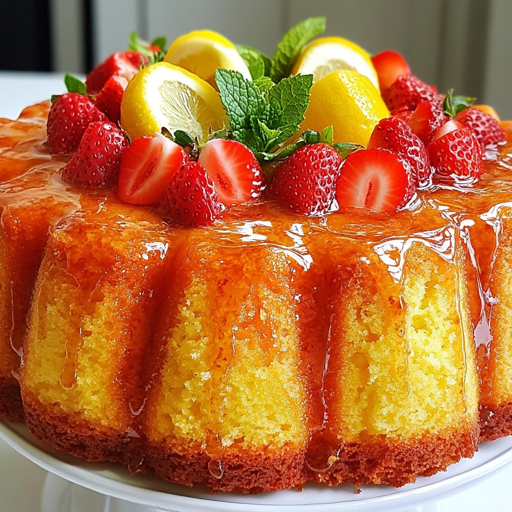 Strawberry Lemon Pound Cake Delightful Flavorful Treat