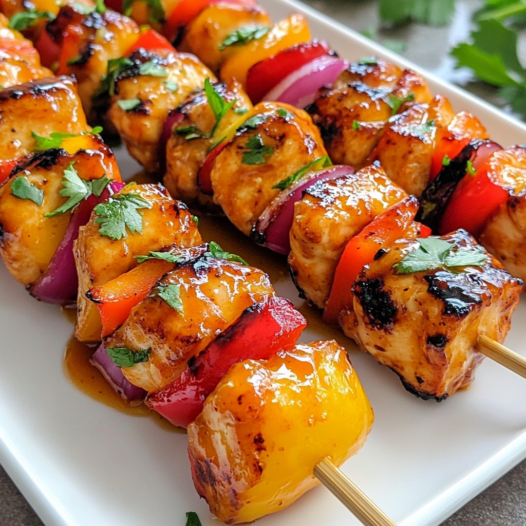 Honey Sriracha Chicken Skewers Flavorful Grilled Treat