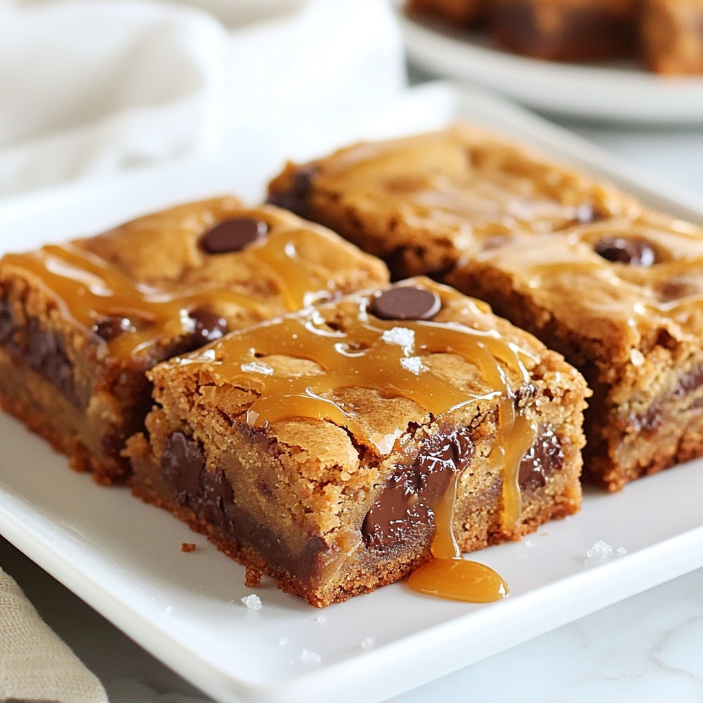 Caramel Chocolate Chip Blondies Irresistible Treat Recipe