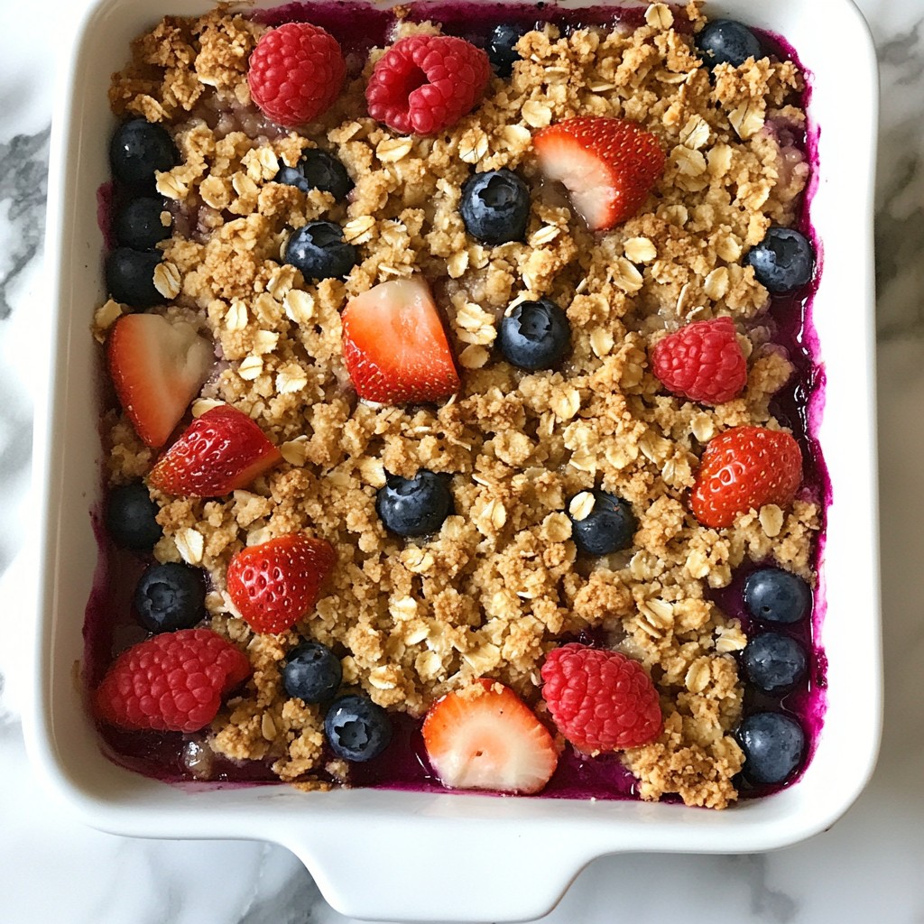 Triple Berry Crisp Flavorful and Easy Dessert Recipe