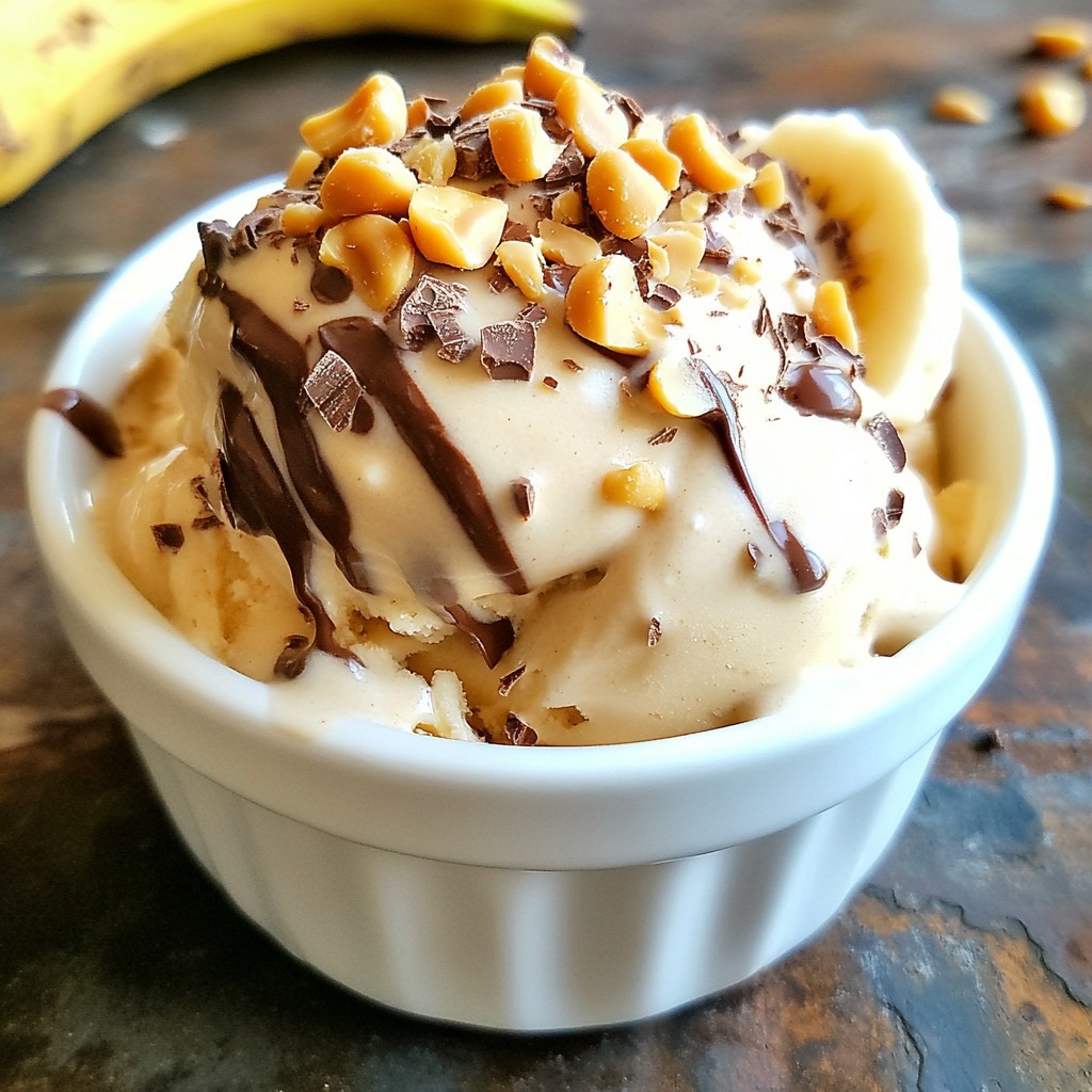 Peanut Butter Chocolate Banana Ice Cream Delight