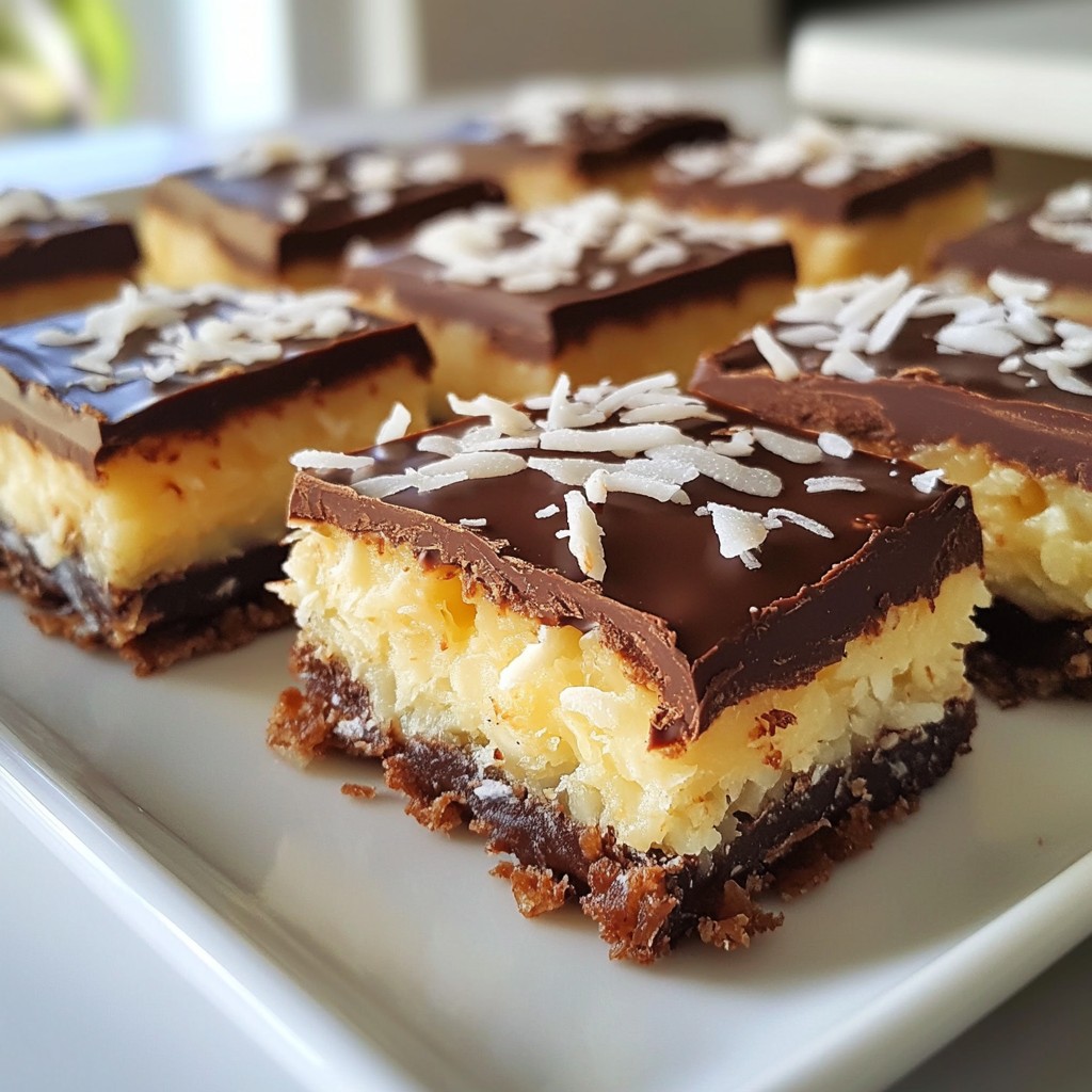 Chocolate Covered Coconut Bars Delightfully Simple Treat