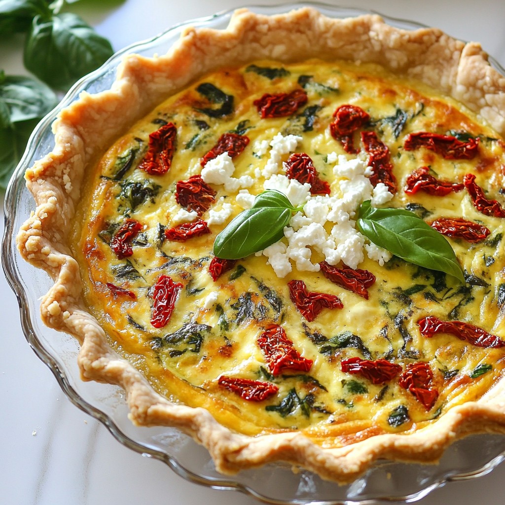 Sun Dried Tomato Spinach Quiche Flavorful Delight