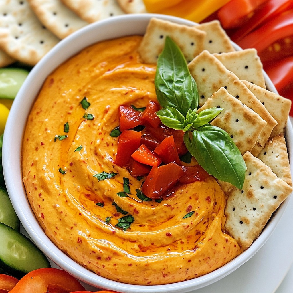 Roasted Red Pepper Goat Cheese Dip Flavorful Delight