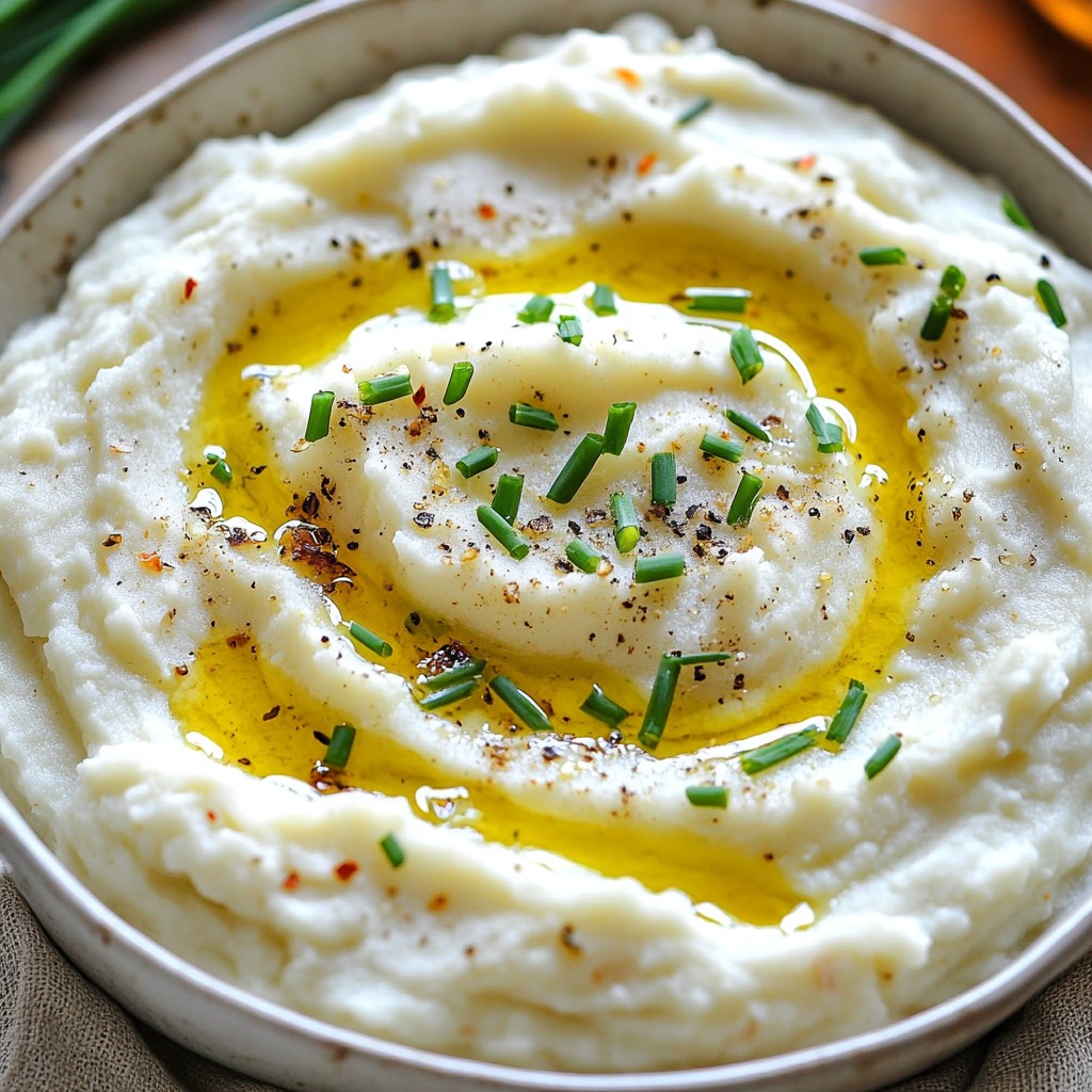 Creamy Roasted Garlic Mashed Cauliflower Bliss