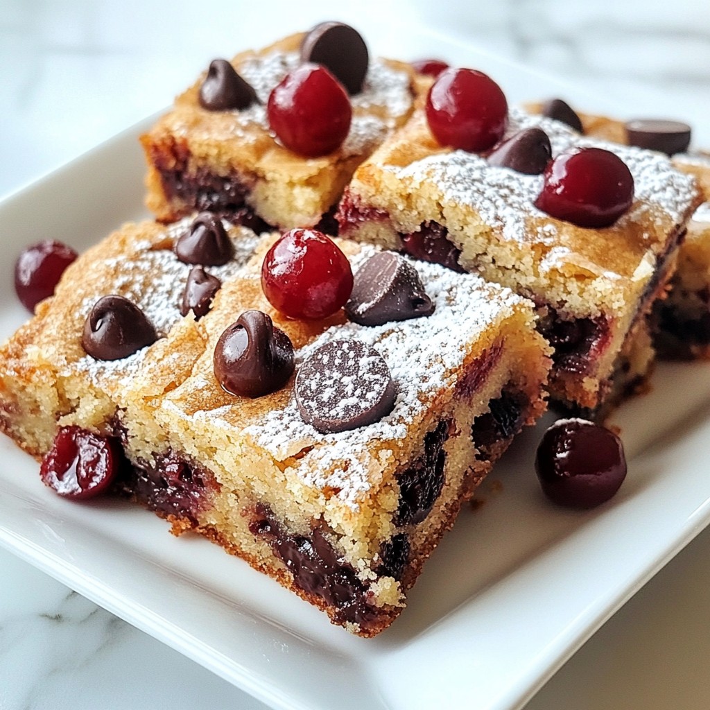 Cherry Chocolate Chip Blondies Irresistible Sweet Treat