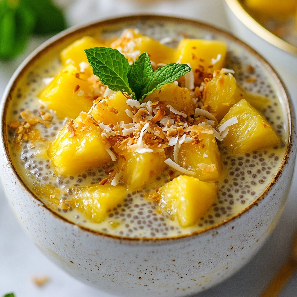 Pineapple Coconut Chia Pudding Delicious and Creamy Treat