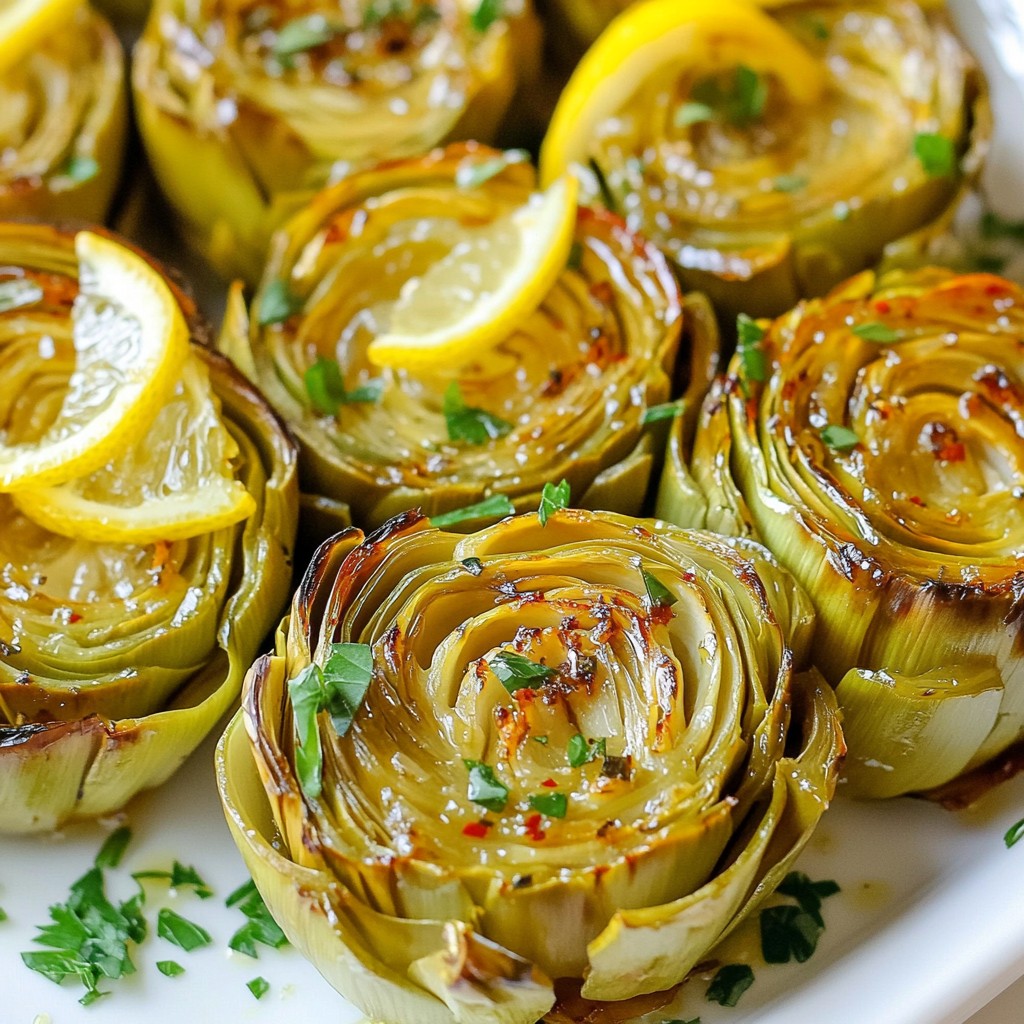 Lemon Garlic Roasted Artichokes Savory and Simple Dish