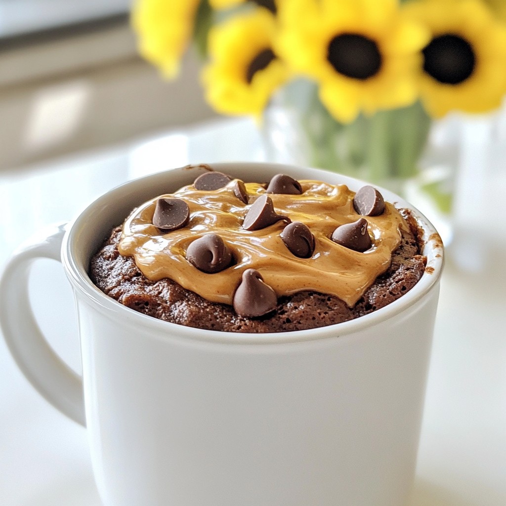 Chocolate Peanut Butter Mug Cake Simple and Quick Treat