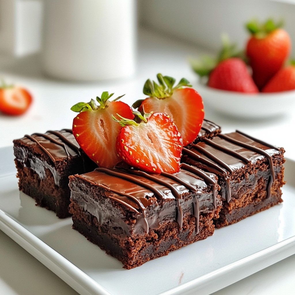Chocolate Covered Strawberry Brownies Indulgent Treat