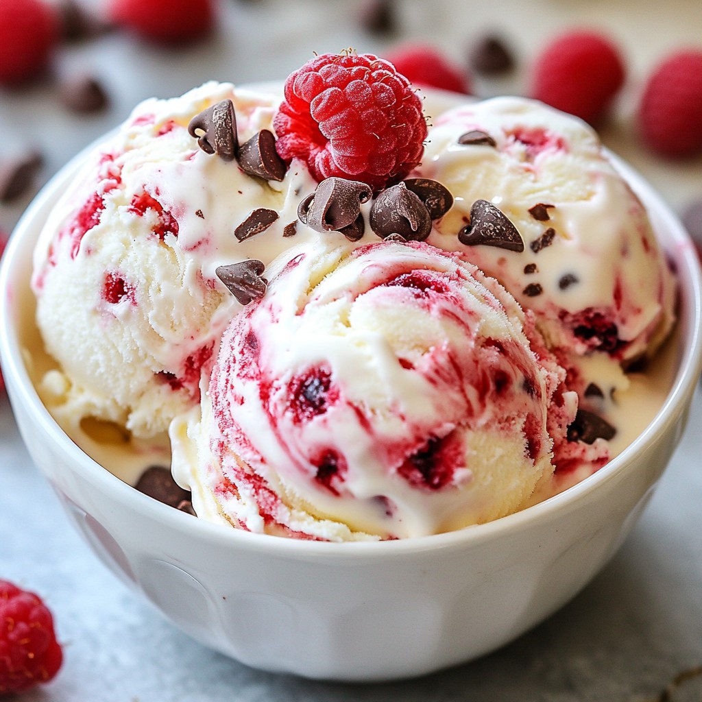 Raspberry Chocolate Chip Ice Cream Delightful Treat