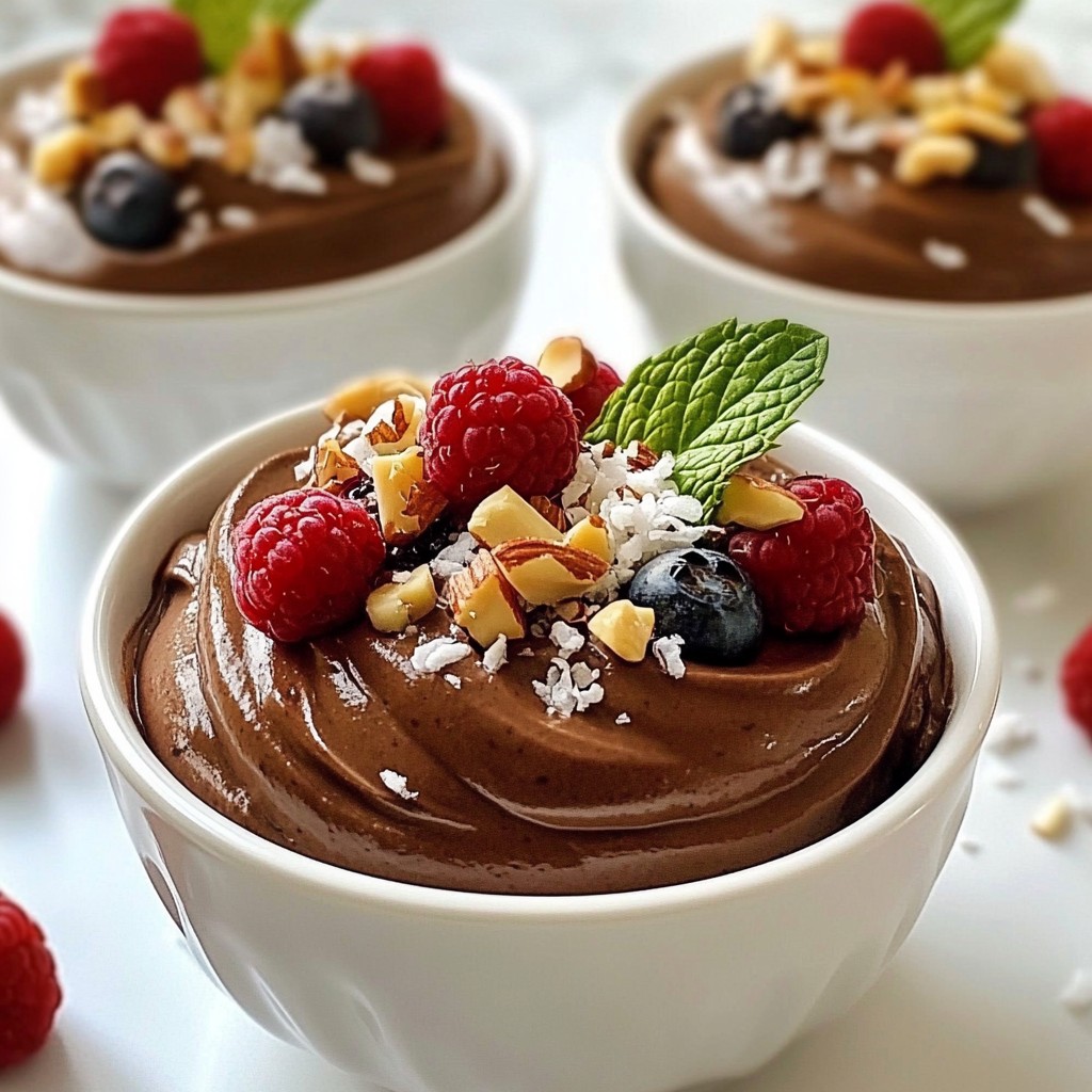 Avocado Chocolate Pudding Creamy and Rich Delight