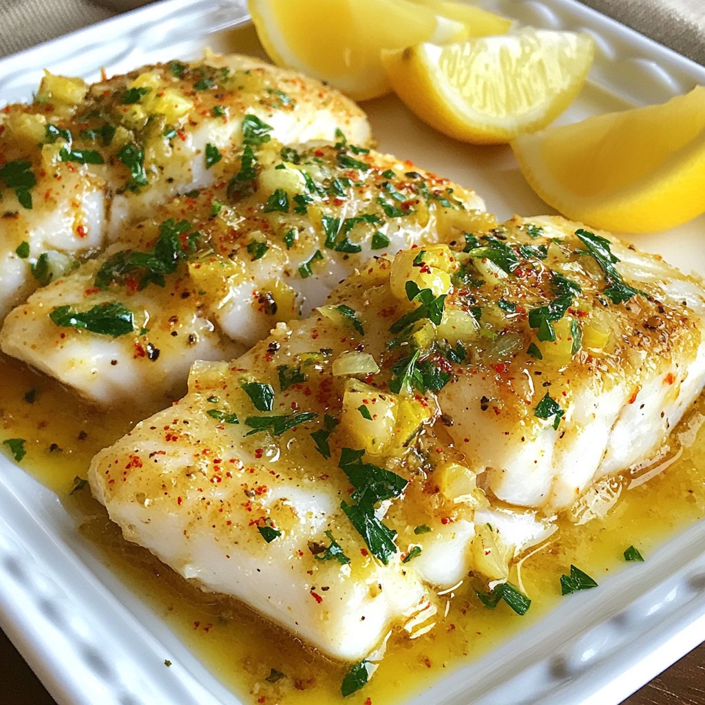 Lemon Garlic Butter Cod Delightfully Simple Recipe