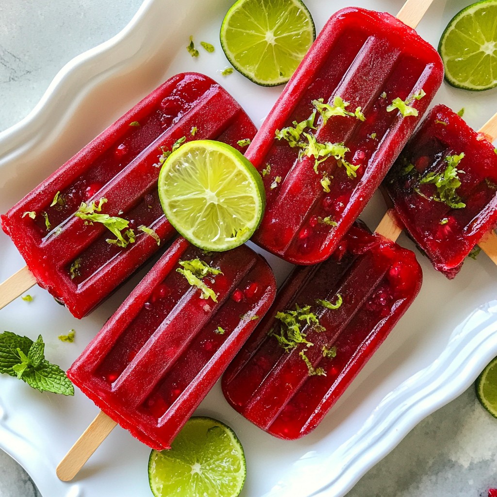 Cherry Limeade Popsicles Refreshing Summer Treat
