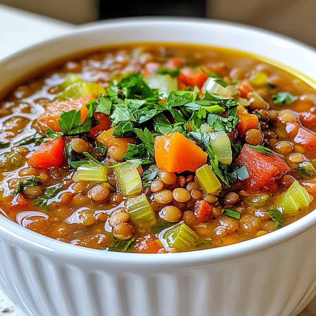 Mediterranean Lentil Soup Flavorful and Healthy Dish