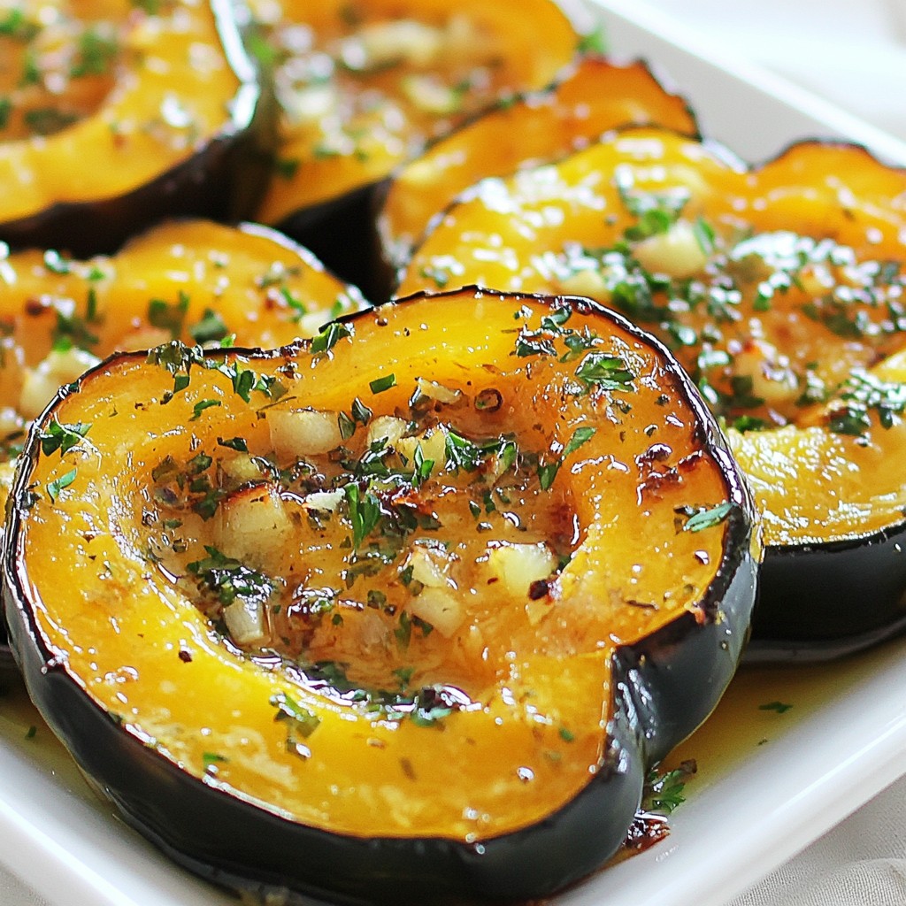 Garlic Herb Roasted Acorn Squash Flavorful Delight