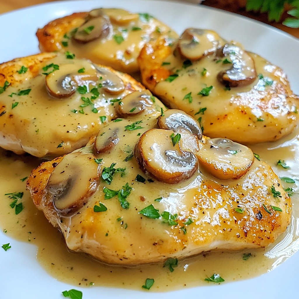 Creamy Mushroom Parmesan Chicken Flavorful Dinner Dish