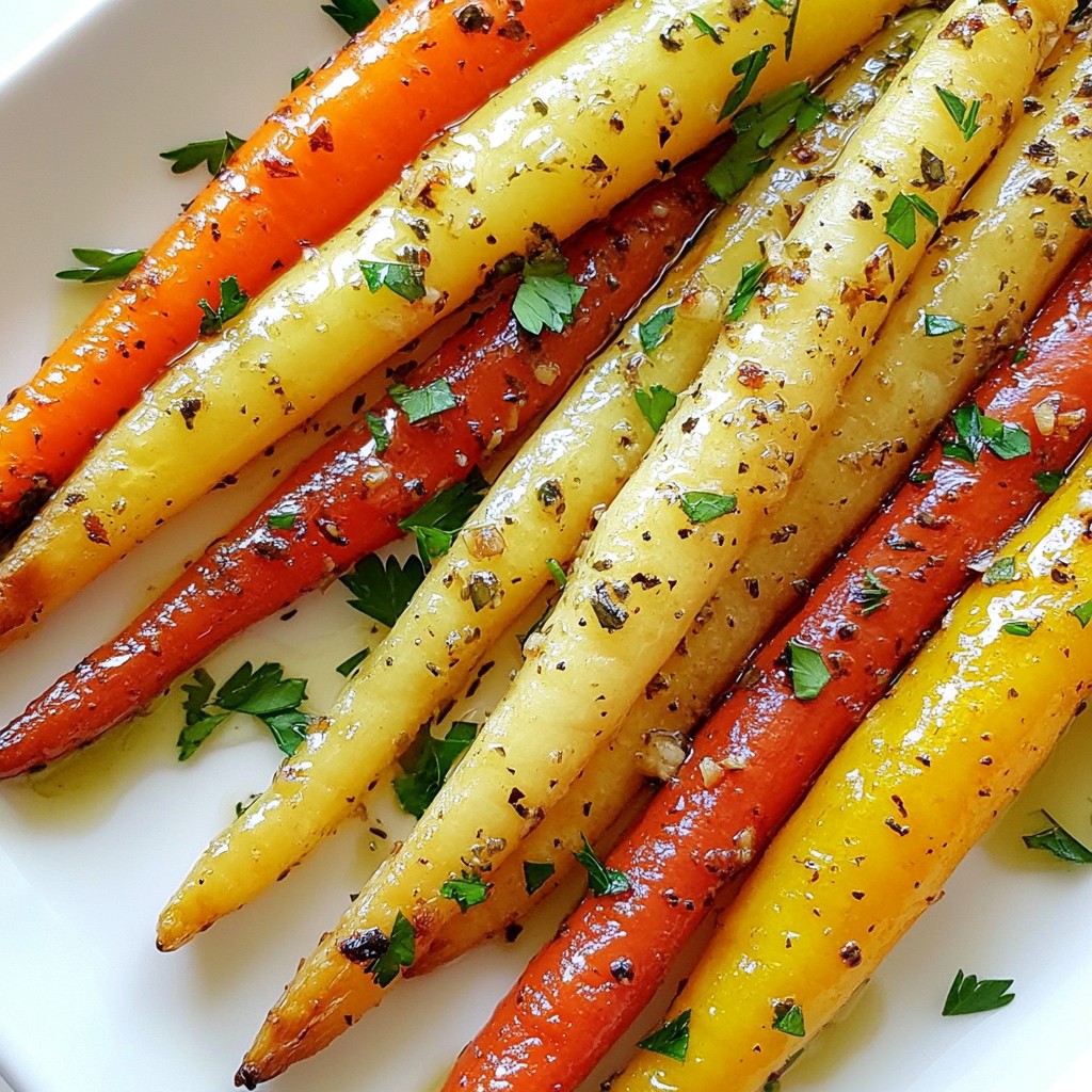 Garlic Herb Roasted Rainbow Carrots Flavorful Delight