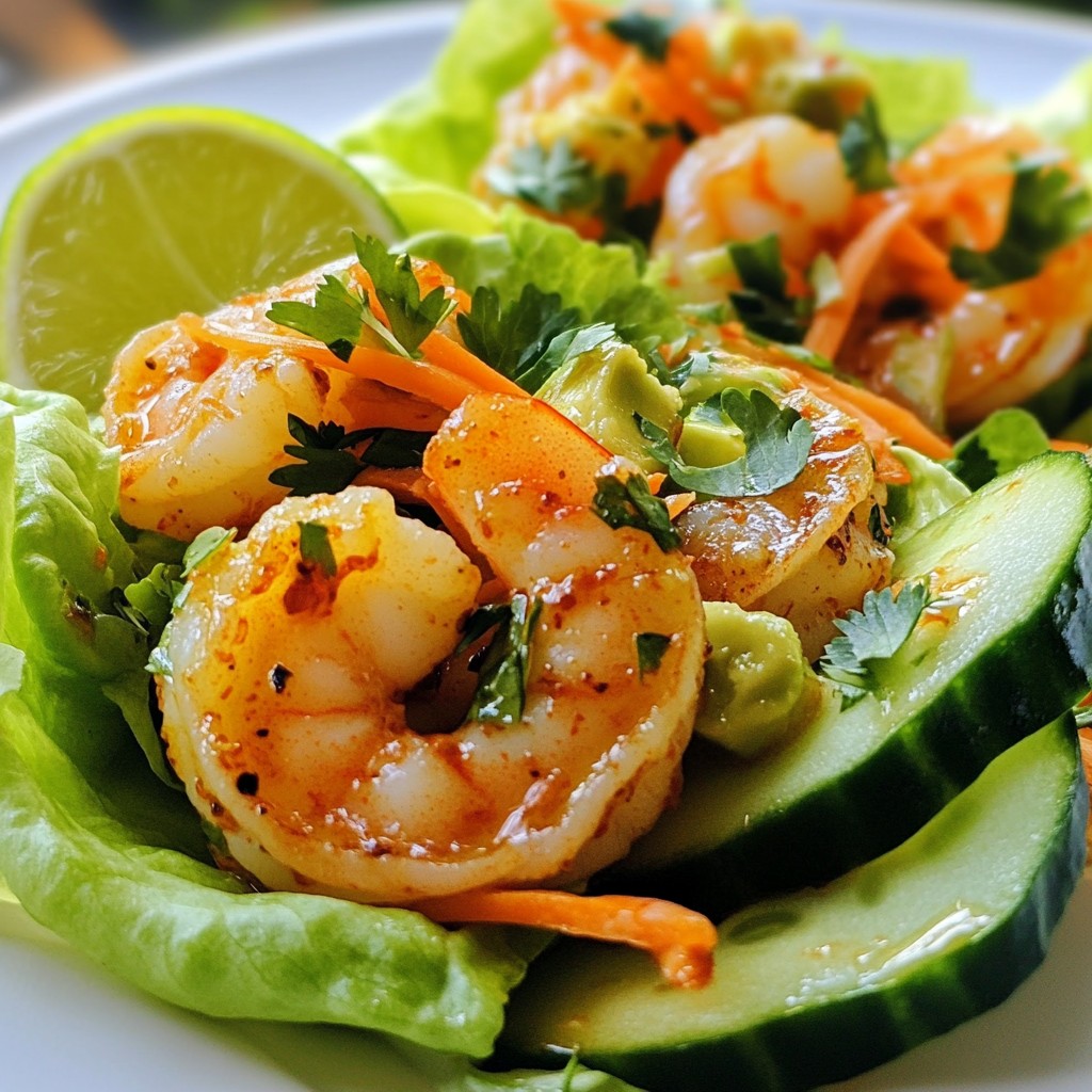 Spicy Shrimp Lettuce Wraps Tasty and Easy Meal