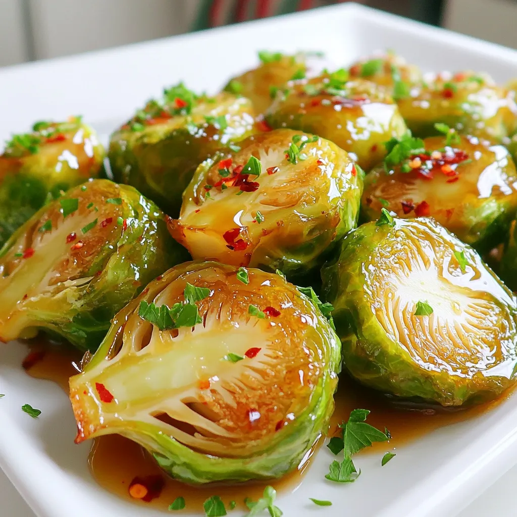 Cozy Hot Honey Glazed Brussels Sprouts Simple Recipe